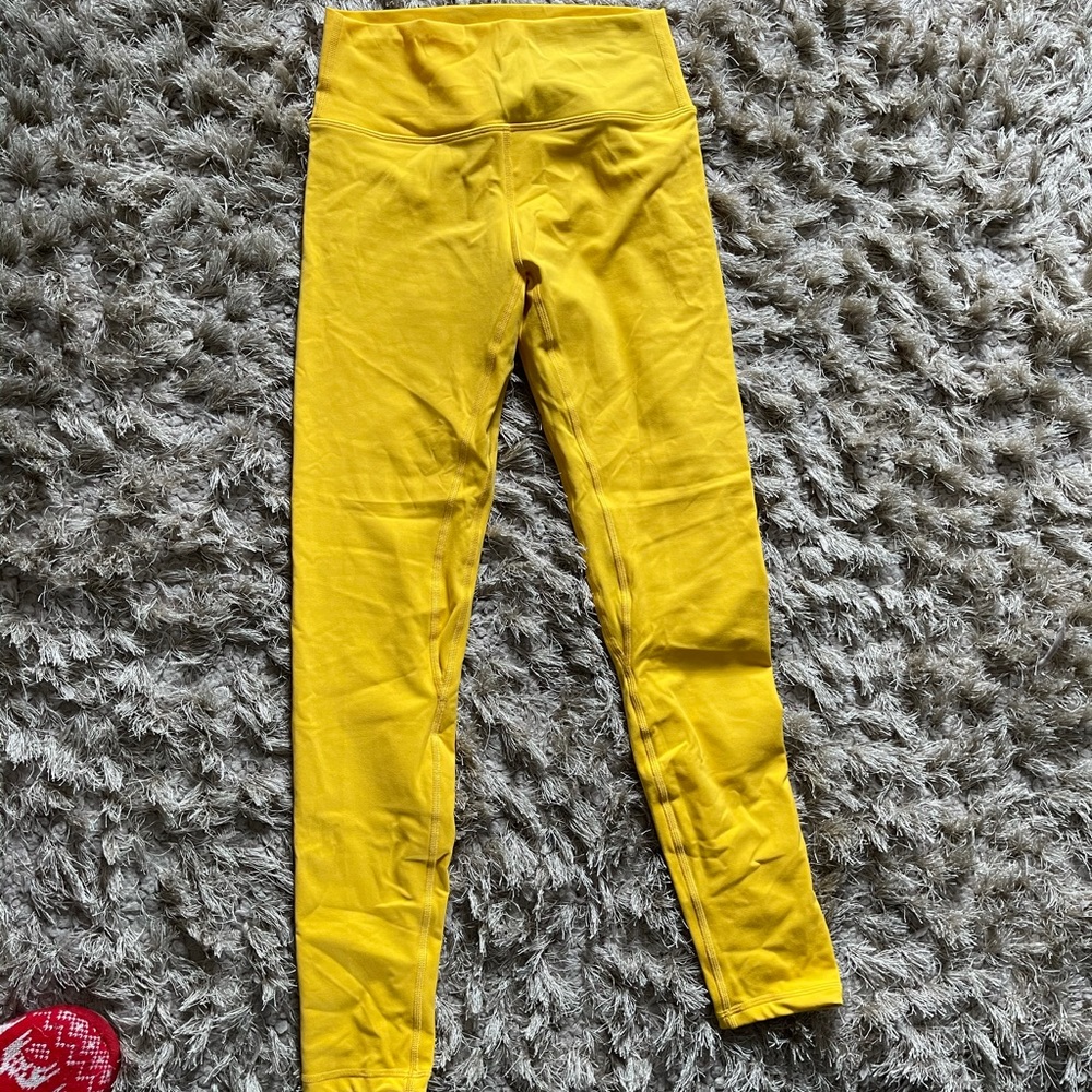 Til you collapse yellow dual layer leggings
